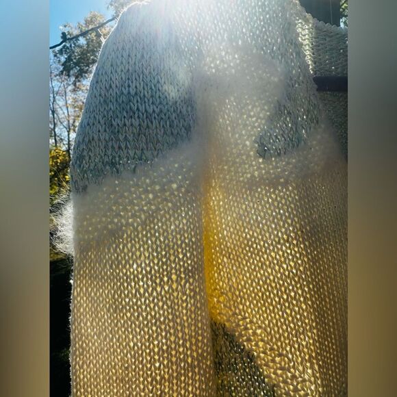 Nannelle vintage sweater (rayon, angora rabbit fur, linen) SZ S - Picture 5 of 6